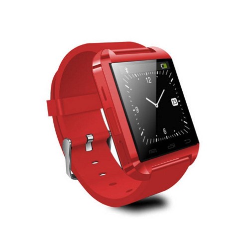 Smartwatch U8 Vermelho Relógio Inteligente Bluetooth Android Iphone