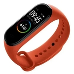 Smartwatch Xiaomi Mi Band 4 Laranja Relógio Inteligente Global+pulseira preta metalica