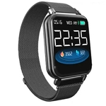 SmartWatch Y6 Pro Facebook Whats notificações Pulseira Metal Preto