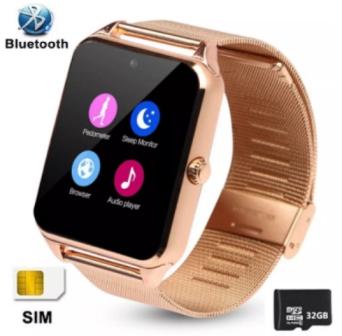 Relógio Inteligente SmartWatch Z60 Pulseira Metal Dourado - Smart Watch