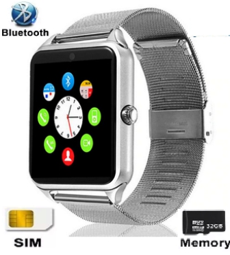 SmartWatch Z60 Pulseira Metal Prateado Whatsapp Face Instagran - Smart Watch