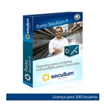 Software de Controle de Ponto Secullum Ponto 4 p/ 200 Usuários Sem Suporte