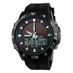 Solar Outdoor Sports Watch Gmt Impermeável Alarme da Agenda do Menino Chronograph El Backlight Digital Relógio de Pulso para Estudantes