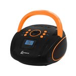 Som Portátil Boombox Lenoxx Bd108 Pl 5W Bivolt Preto e Laranja