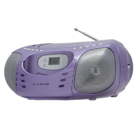 Som Portátil Philco Pb119l, Mp3, Usb, Auxiliar, Lilás - Bivolt