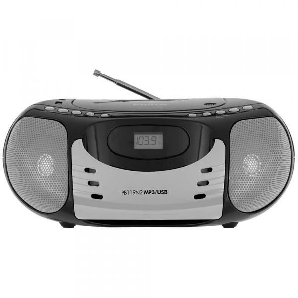 Som Portátil Philco PB119N2, MP3, USB, Auxiliar, Bivolt - Cinza