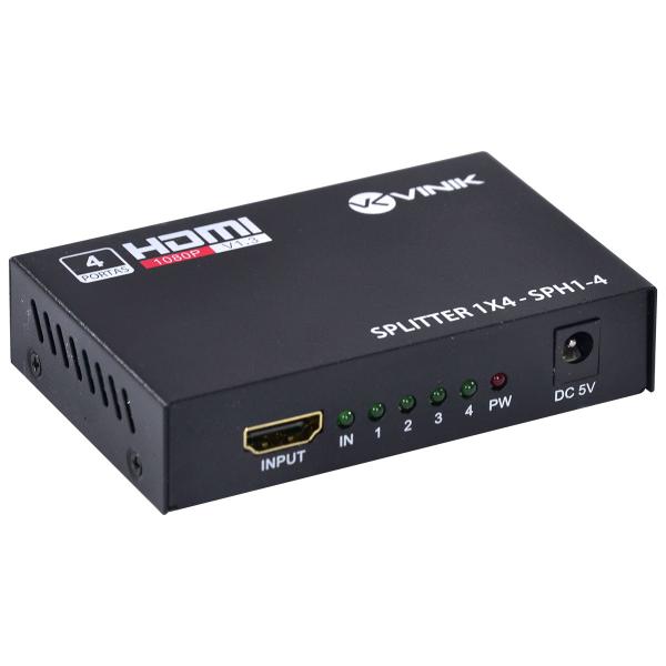 Splitter HDMI 1 Entradas 4 Saidas SPH1-4 - eu Quero Eletro