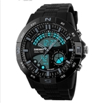 Sport Watch Multifunções Dual Time Led Light Waterproof Digital Sports Assista Cinza