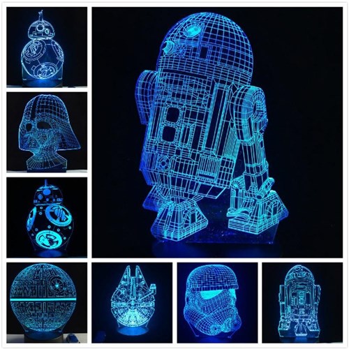 Star Wars Luz LED 3D / BB-8 - Estilo 1