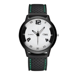 Strap Cor Simples Moda Feminina Preto Silicone Strap Watch Sports Watch S¨®lidos