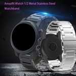 Substitui??o Stylish Watch Band Para Amazfit 1/2 inoxid¨¢vel faixa de rel¨®gio de a?o