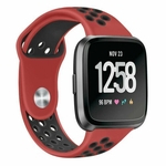 Substituição Banda Esporte respirável Silicon pulseira Strap Watch para Fitbit Versa