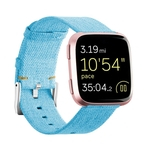 Substituição Da Lona Ajustável Pulseira Banda Fecho De Metal Pulseira Para Fitbit Versa