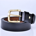 Couro Masculina Belt Magro Retro Copper Buckle Vintage Pin Buckle Belt