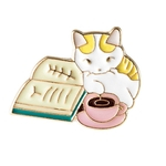 Saco Modelo do gato dos desenhos animados Pin esmalte broche estilo japonês emblema da camisola Acessórios presente