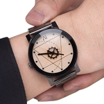 Moda amantes quartzo relógio com pulseira de aço elegante relógio de pulso Ornamento do presente