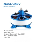 Sunnysky X2302 1500KV 2-3S Leve Poder Brushless para RC Quadrotor