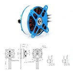 Sunnysky X2305 1450KV 2-3S Leve Poder Brushless para RC Quadrotor