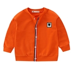 Sweater Cotton Meninos Meninas Bebês Crianças Desportivo Casual Jacket Cardigan manga comprida