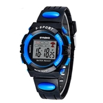 SYNOKE Crian?a Menina Menino imperme¨¢vel Sport LED Digital rel¨®gio de pulso azul