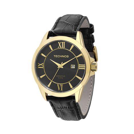 T-pulso Dourado Pulseira Couro Qz M - Te(dcre: 15953412) - Technos