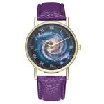 T67 Galaxy Leather Strap Quartz Watch Moda