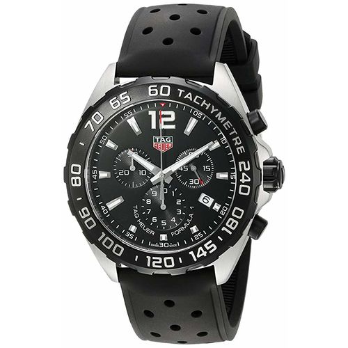 TAG Heuer Men's 'Formula 1' Swiss Quartz Stainless Steel And Rubber Dress Watch, Color:Black (Model: CAZ1010.FT8024)