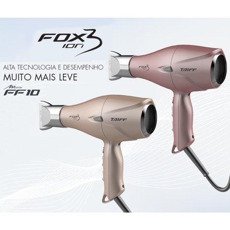 Taiff Secador Fox Ion 3 2200W - Dourado - 127V