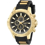 Technos Masculino Legacy Redondo Analogico Calendario Chron Pr/dour Borra Pr/dourado Os10ew/8p