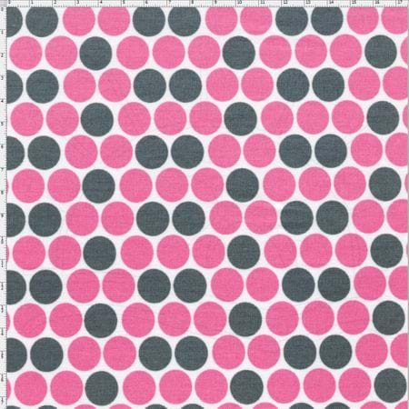 Tecido Estampado para Patchwork - Diamantes Rosa Cor 1814 (0,50x1,40)