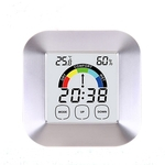 Tela de Toque do agregado familiar Digital Relógio Temperatura de Exibição de Umidade Alarme Ao Ar Livre Indoor Tester
