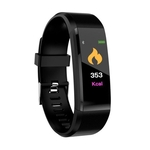 Tela ID115 PLUS Cor inteligente Pulseira Sports pedômetro Assista aptidão que funciona Walking Rastreador de freqüência cardíaca pedômetro inteligente Banda