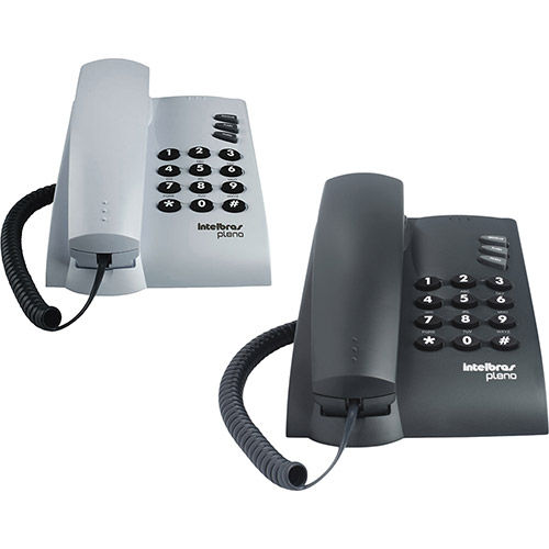 Telefone C/ Fio Pleno C/ Chave - Intelbras Preto