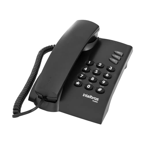 Telefone com Fio com Chave de Bloqueio - Preto - Intelbras