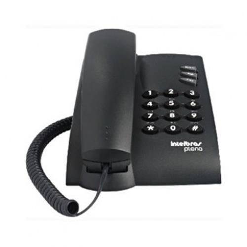 Telefone com Fio Intelbras Pleno com Chave Preto