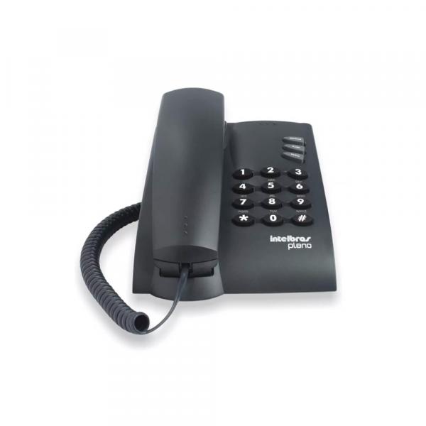 Telefone com Fio Intelbras Pleno Preto C/ Chave de Bloqueio