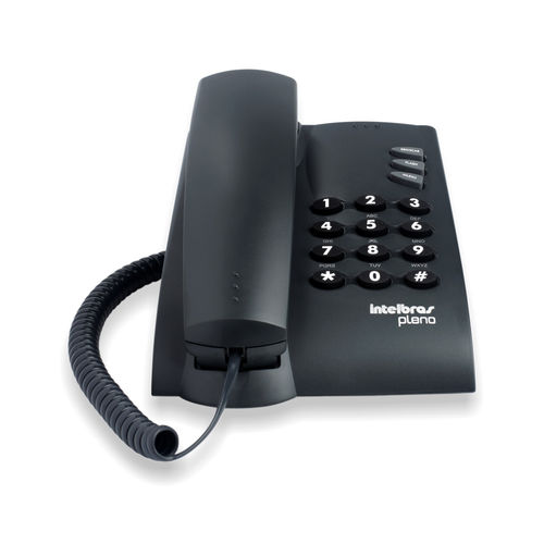 Telefone com Fio Intelbras Pleno Preto