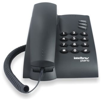 Telefone com Fio Intelbras Pleno Preto