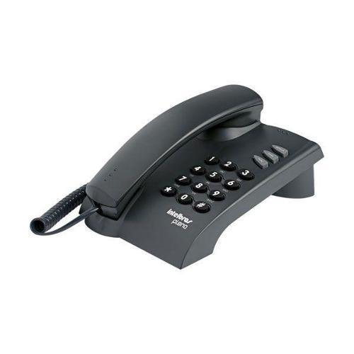 Telefone com Fio Intelbras Pleno Sem Chave 4080051 Preto