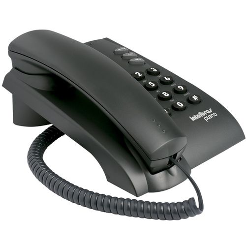 Telefone com Fio Pleno com Chave - Intelbras Preto