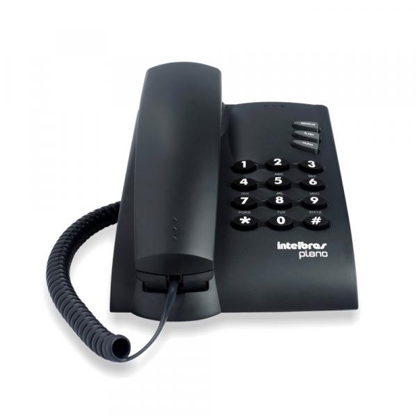 Telefone com Fio Pleno Cor Preto com Chave - Intelbras