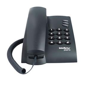 Telefone com Fio Pleno e com Chave - Intelbras-Preto