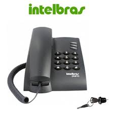 Telefone com Fio Pleno Intelbras Preto Sem a Chave de Bloqueio