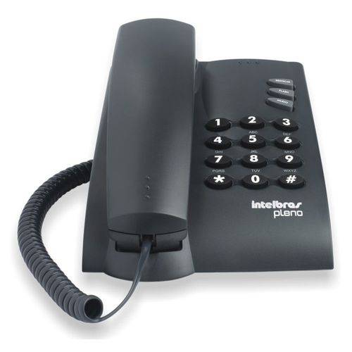 Telefone com Fio Pleno Intelbras ( Preto )