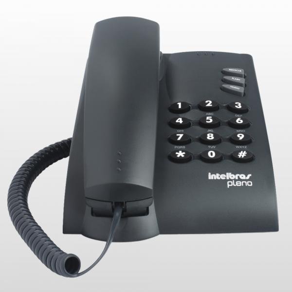 Telefone com Fio Pleno Intelbras Preto