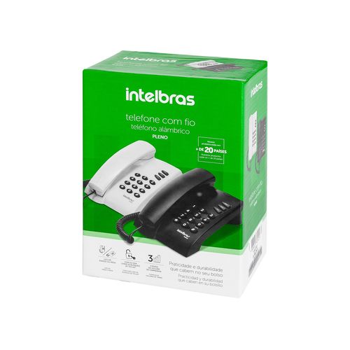 Telefone com Fio Pleno Preto - Intelbras