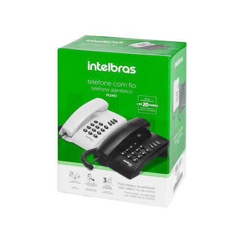 Telefone com Fio Pleno Preto - Intelbras