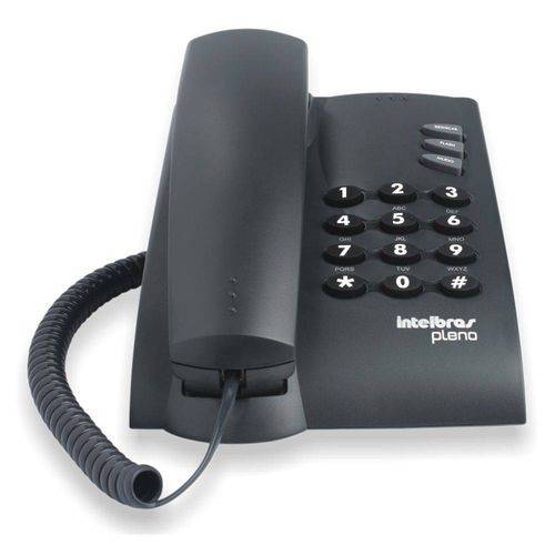 Telefone com Fio Pleno Preto Intelbras