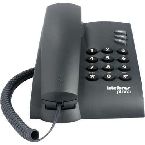 Telefone com Fio Pleno Preto