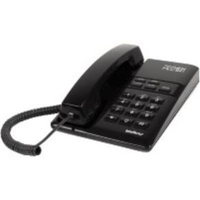 Telefone Fixo com Fio Pleno Sem Chave de Bloqueio Preto